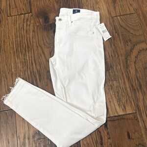 AG The Legging Ankle Super Skinny Ankle White Jeans